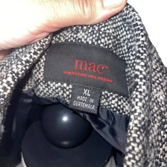 Mac Mackintosh New England Womens Jacket Size XL Gray Tweed Cape Classic - Picture 4 of 10